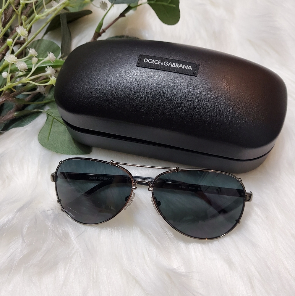 NWT Dolce & Gabbana Riveted Aviator Sunglasses - Picture 7 of 10